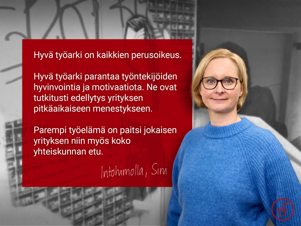 Työ on monelle meistä iso osa elämää, vähintäänkin ajankäytön näkökulmasta. Uutisointia seuratessa vaikuttaa kuitenkin siltä, että työ vie meiltä ihmisiltä sekä voimat että terveyden. Miten tähän on tultu? Ja ennen kaikkea, miten tämän saisi estettyä?